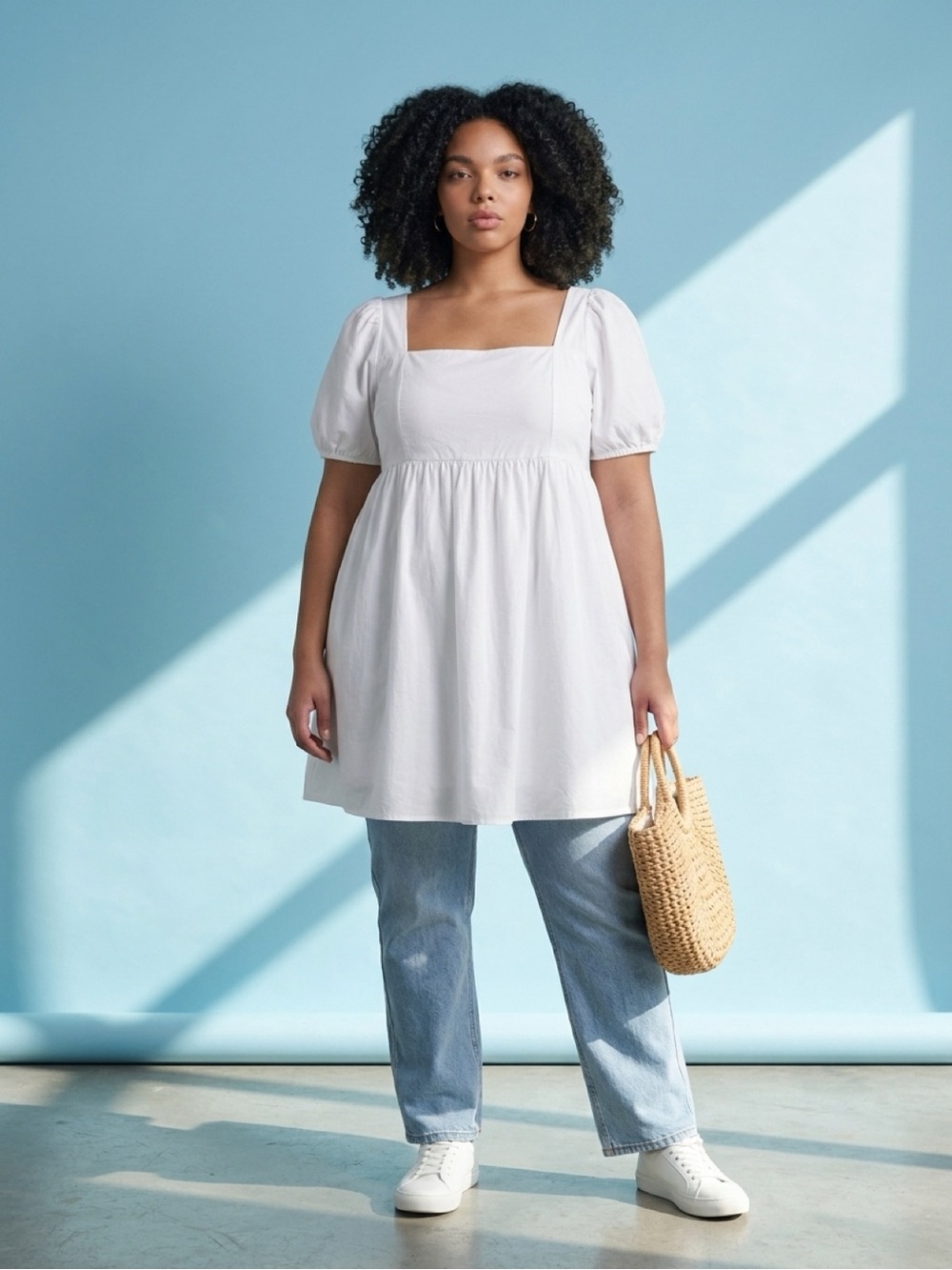 🤍 Draper James White Puff Sleeve Smocked Dress | NWT | Size XL - Picture 4 of 6